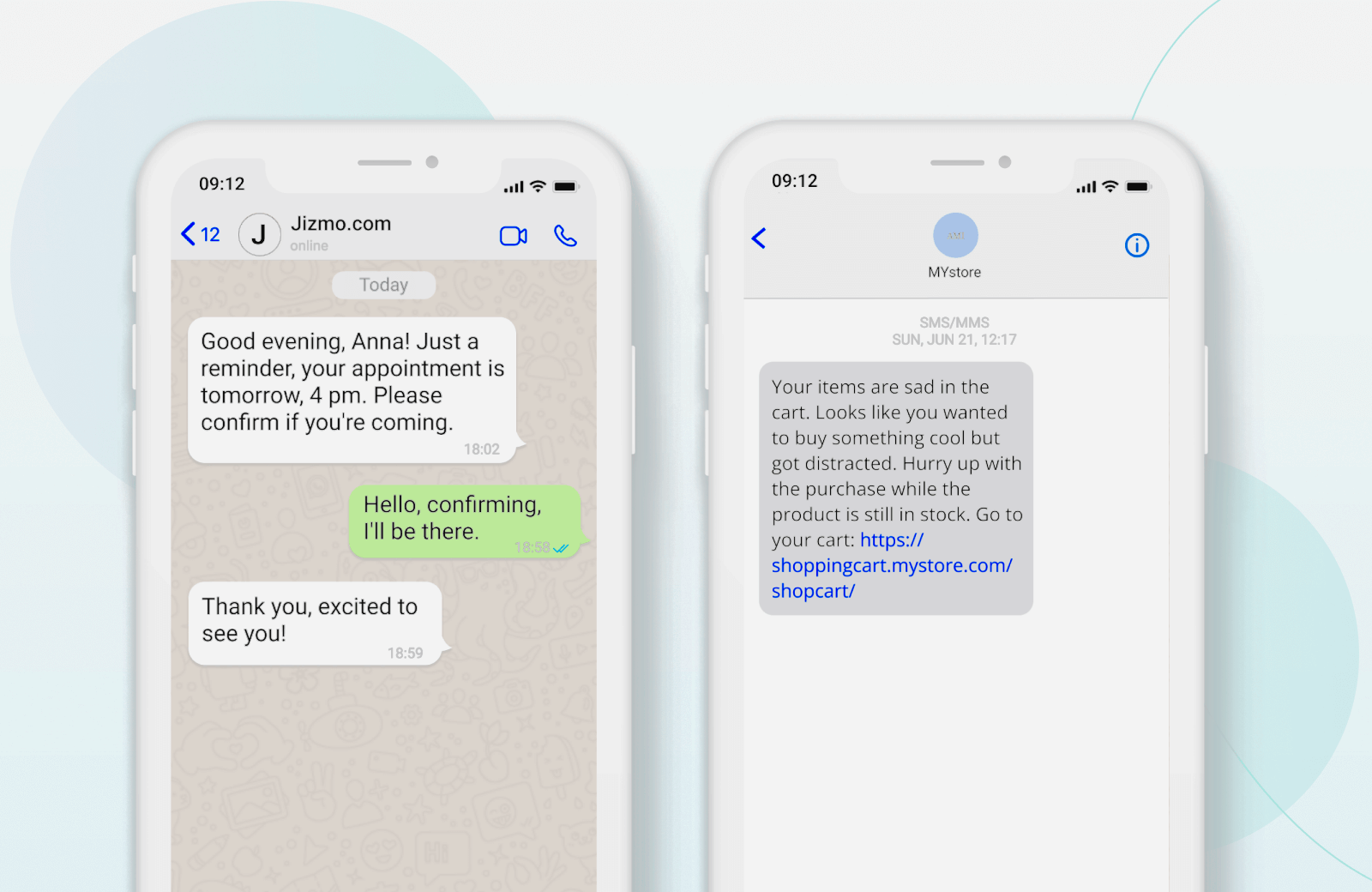 Google Messages for Web interface showing synced SMS conversations