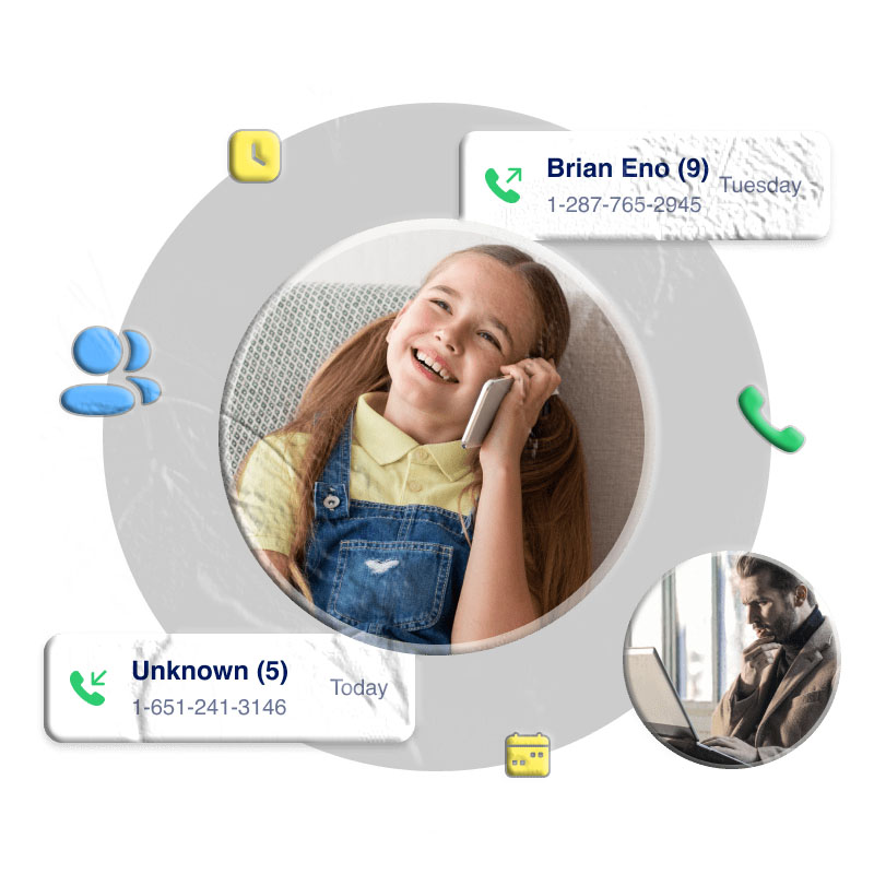 Close-up of a smartphone call details screen showing duration and contact name