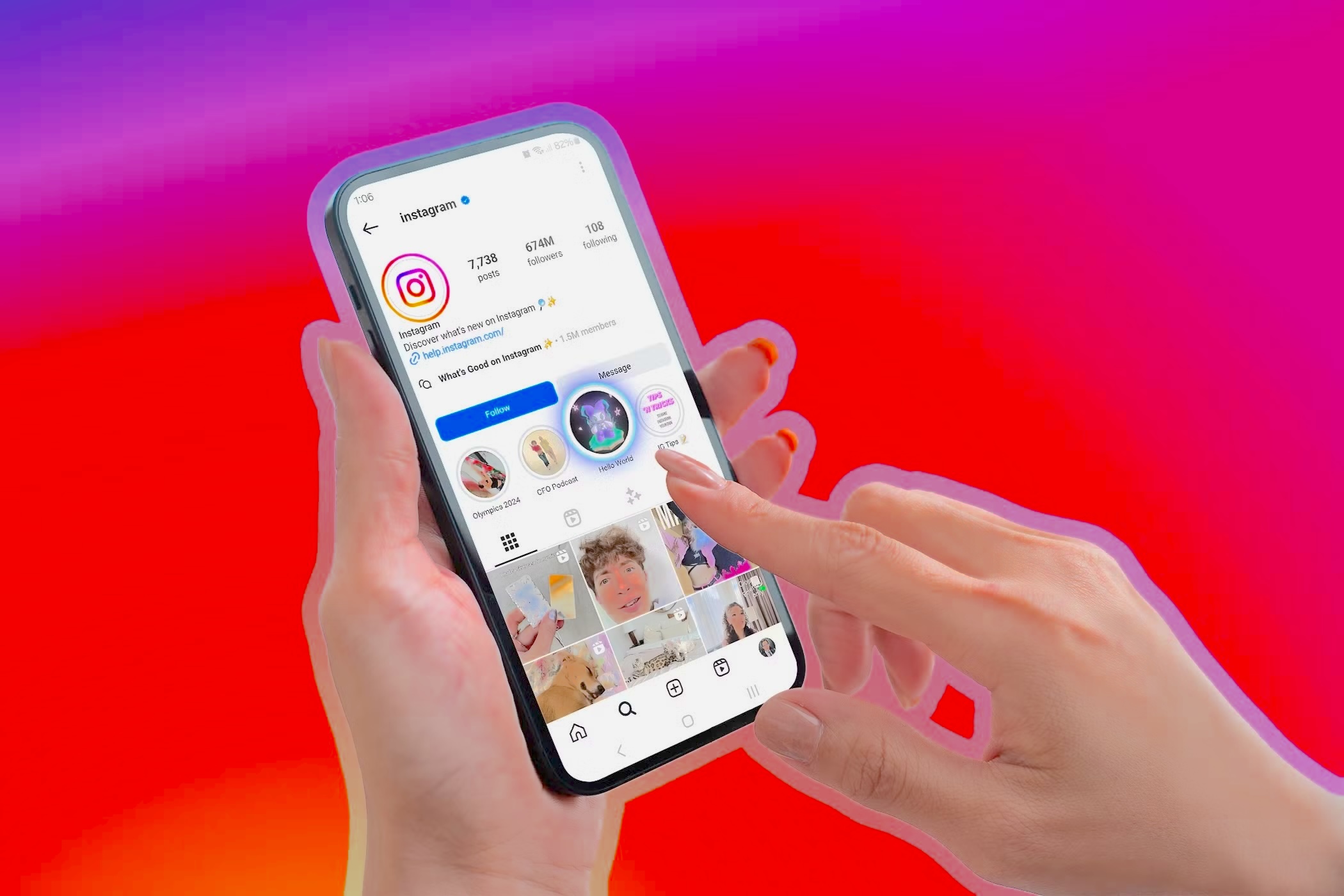 User updating Instagram email on smartphone
